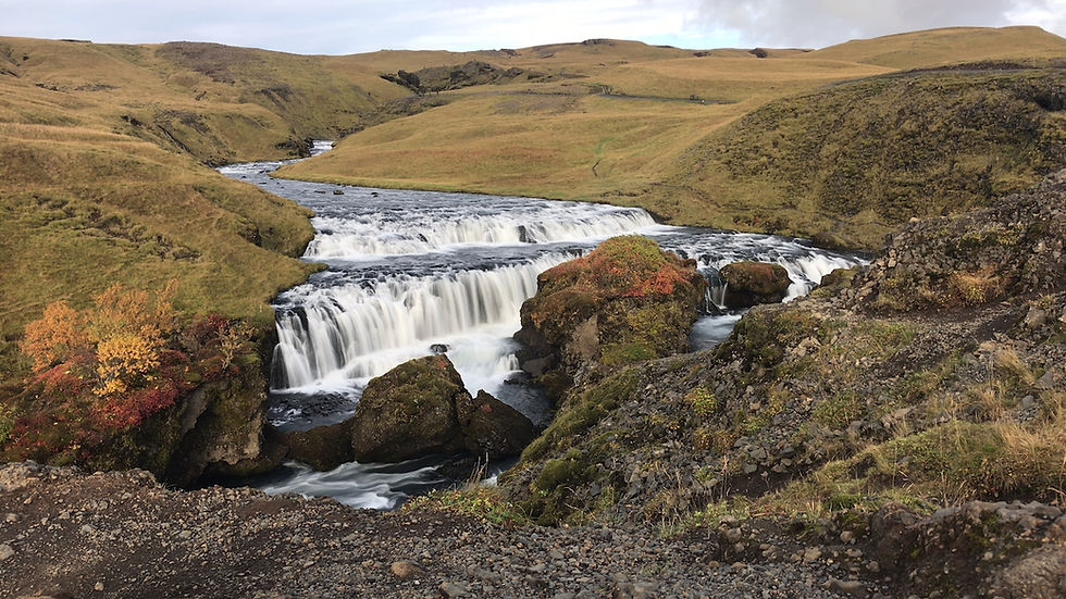 [FROM 2017] Beautiful cascades lie above the main falls of Skogafoss