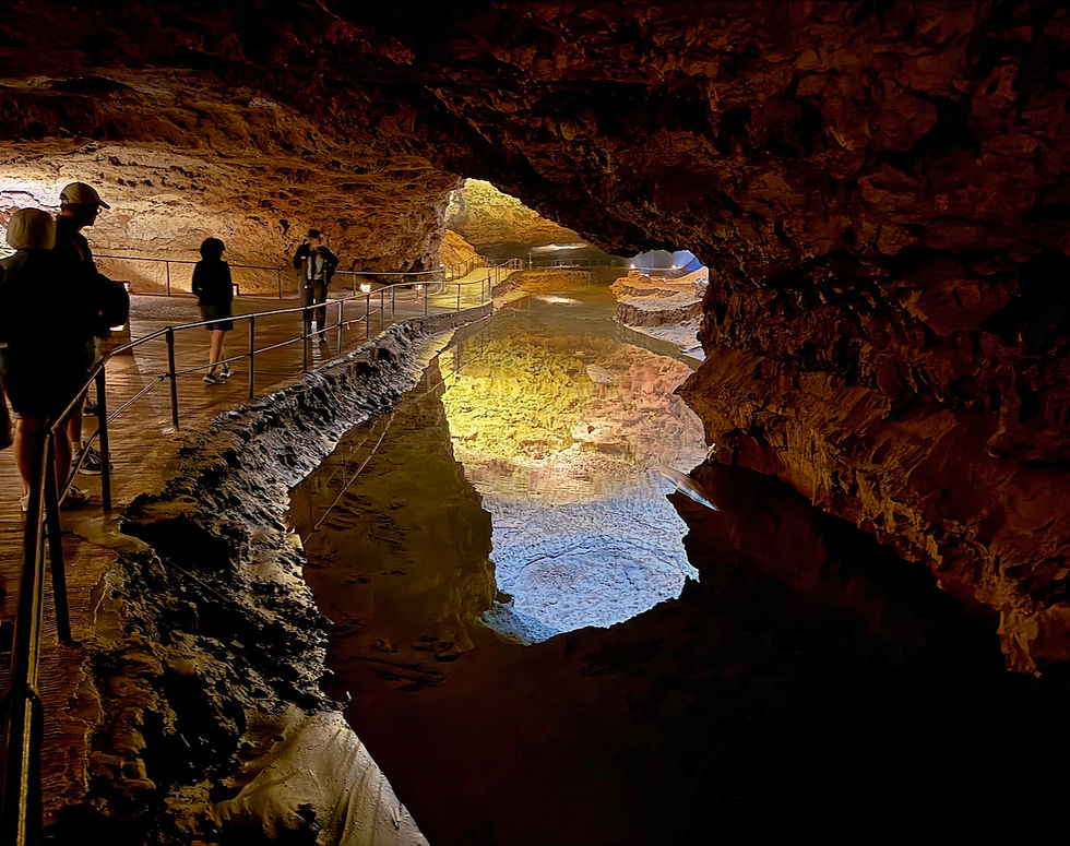 Undergrounds stream in Meremac Caverns, IA