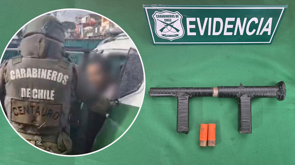 Detienen a extranjero con arma artesanal y municiones en Antofagasta: portaba dos cartuchos sin percutar