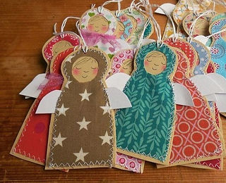 Christmas angel tags