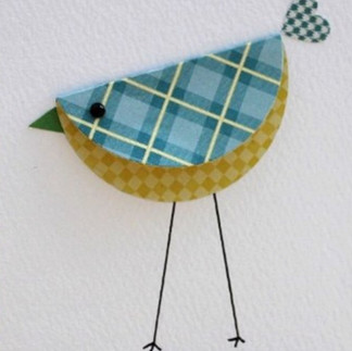 Patterned paper bird