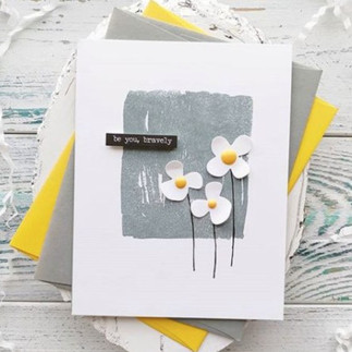 Paper flower card topper