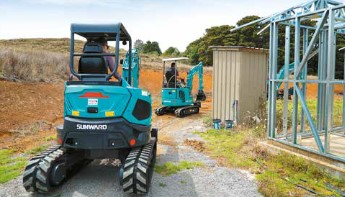 Mini Excavator in action