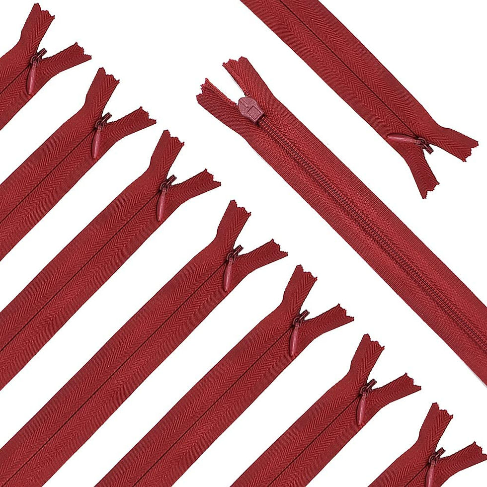 Thumbnail: 20 Inch Nylon Invisible Zippers 6-pack, Wine Red