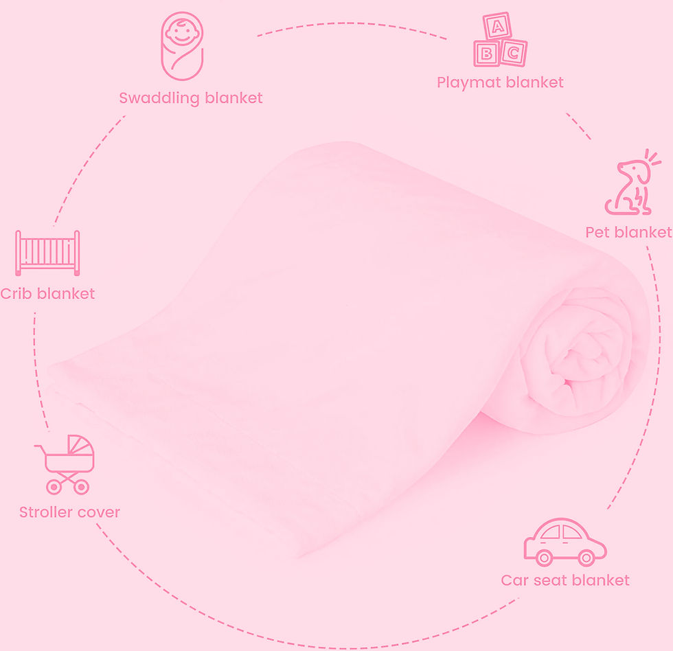 Thumbnail: 'Honey Bunny' Baby Dotted Blanket with Sherpa Backing by Bebe Favour