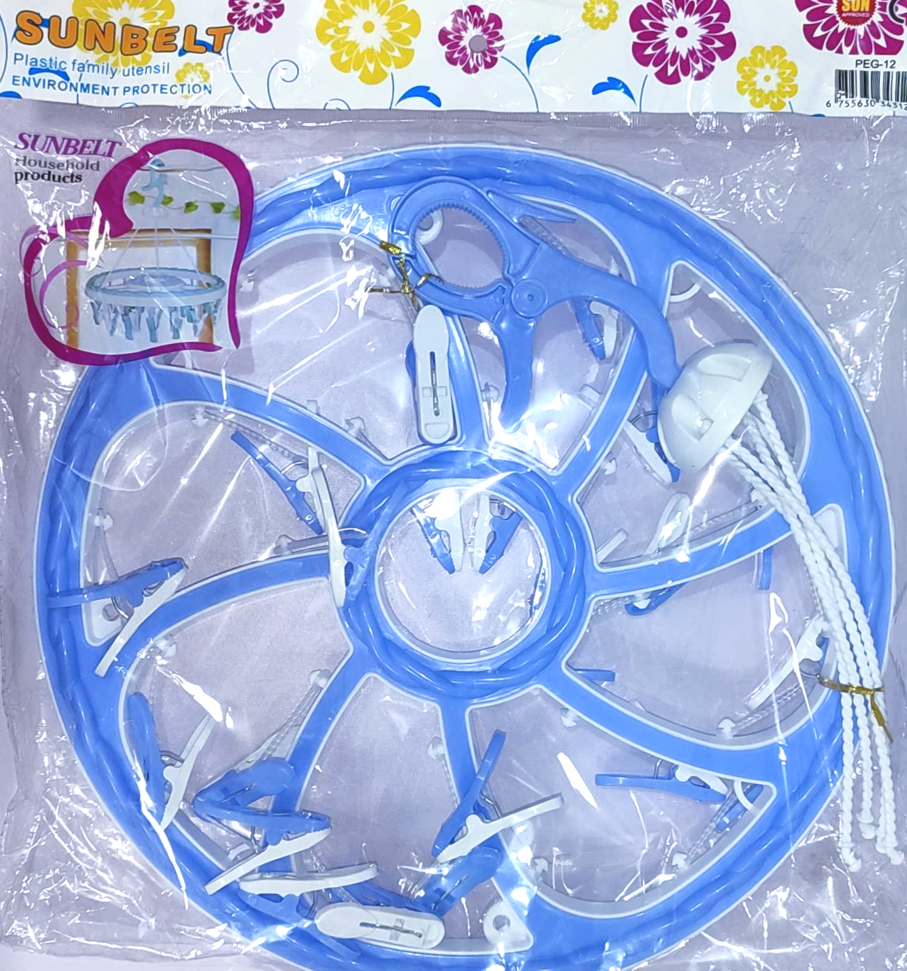 Round Hanging Dryers, 24-Pegs, Blue