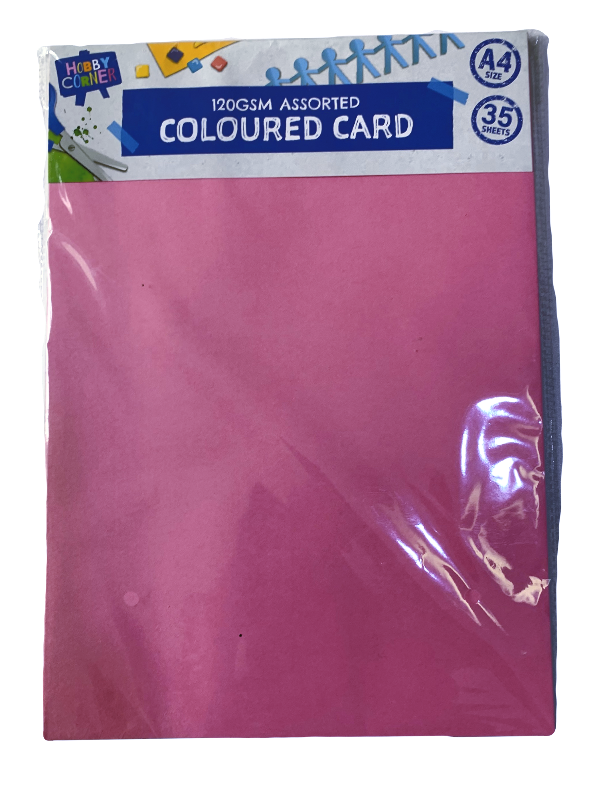 A4 Coloured Card, 120gsm 4 Colours, 35 Sheets by Hobby Corner