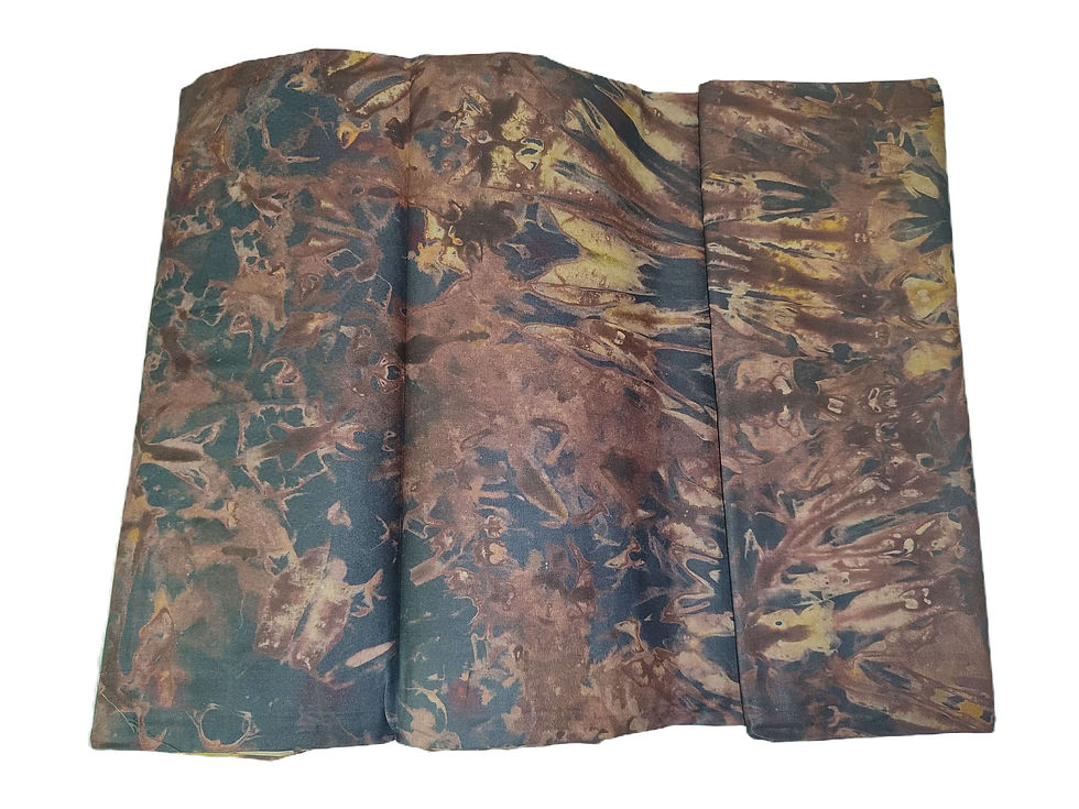 Thumbnail: Authentic Adire Cotton Fabric, Classic Brown Ombre (Approx. 5 Yards)