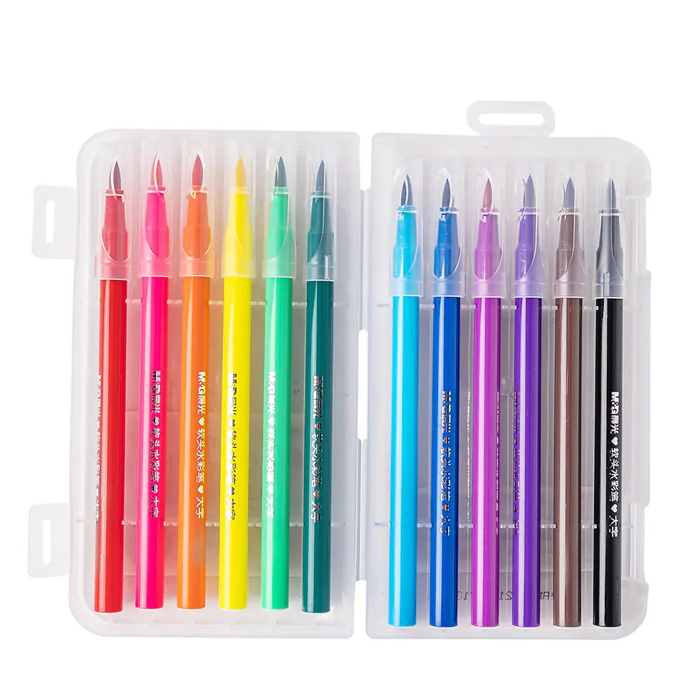 Thumbnail: Soft Brush Water Color Pen ACP901CC, 12 Colours by M&G