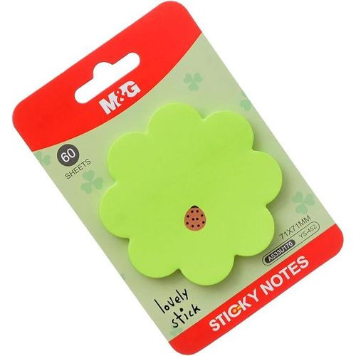Thumbnail: Fancy Sticky Note 3X3 60 Sheets Leaf, Green by M&G