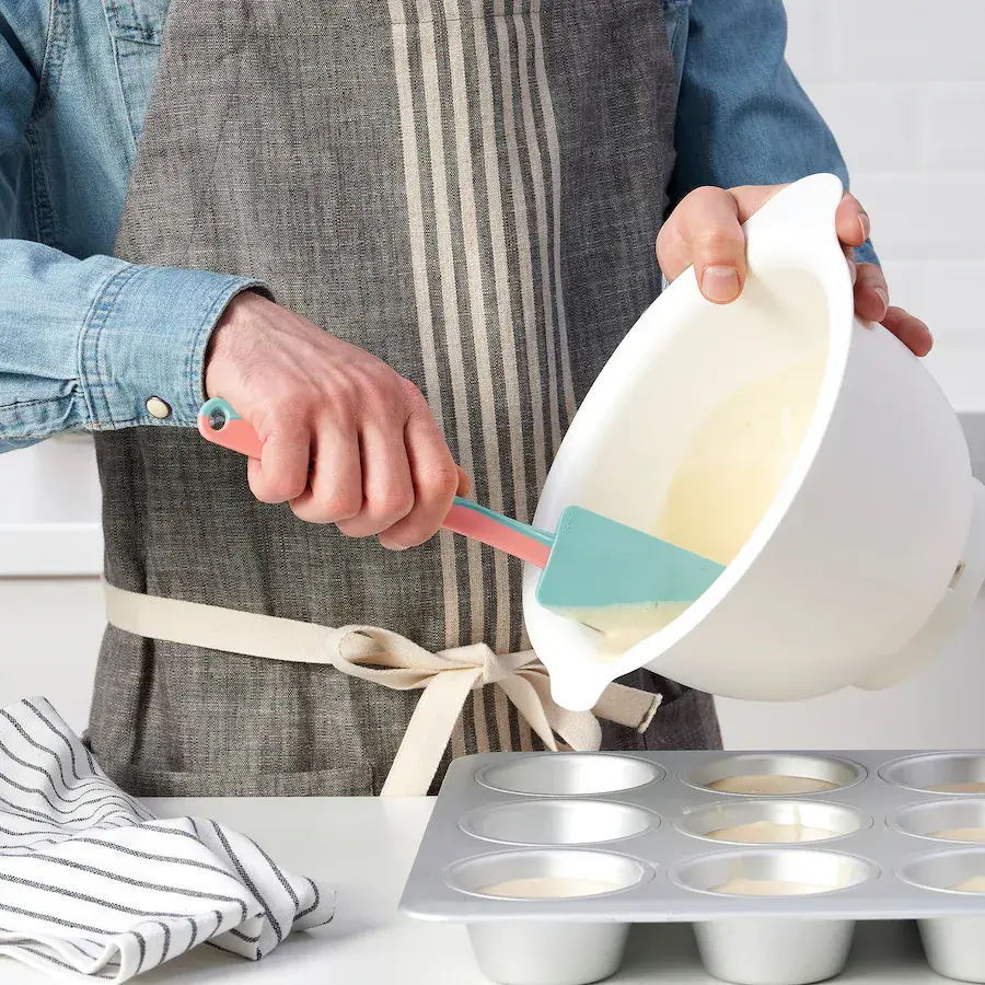 Thumbnail: GUBBRÖRA Rubber Spatula, Turquoise/Pink by IKEA