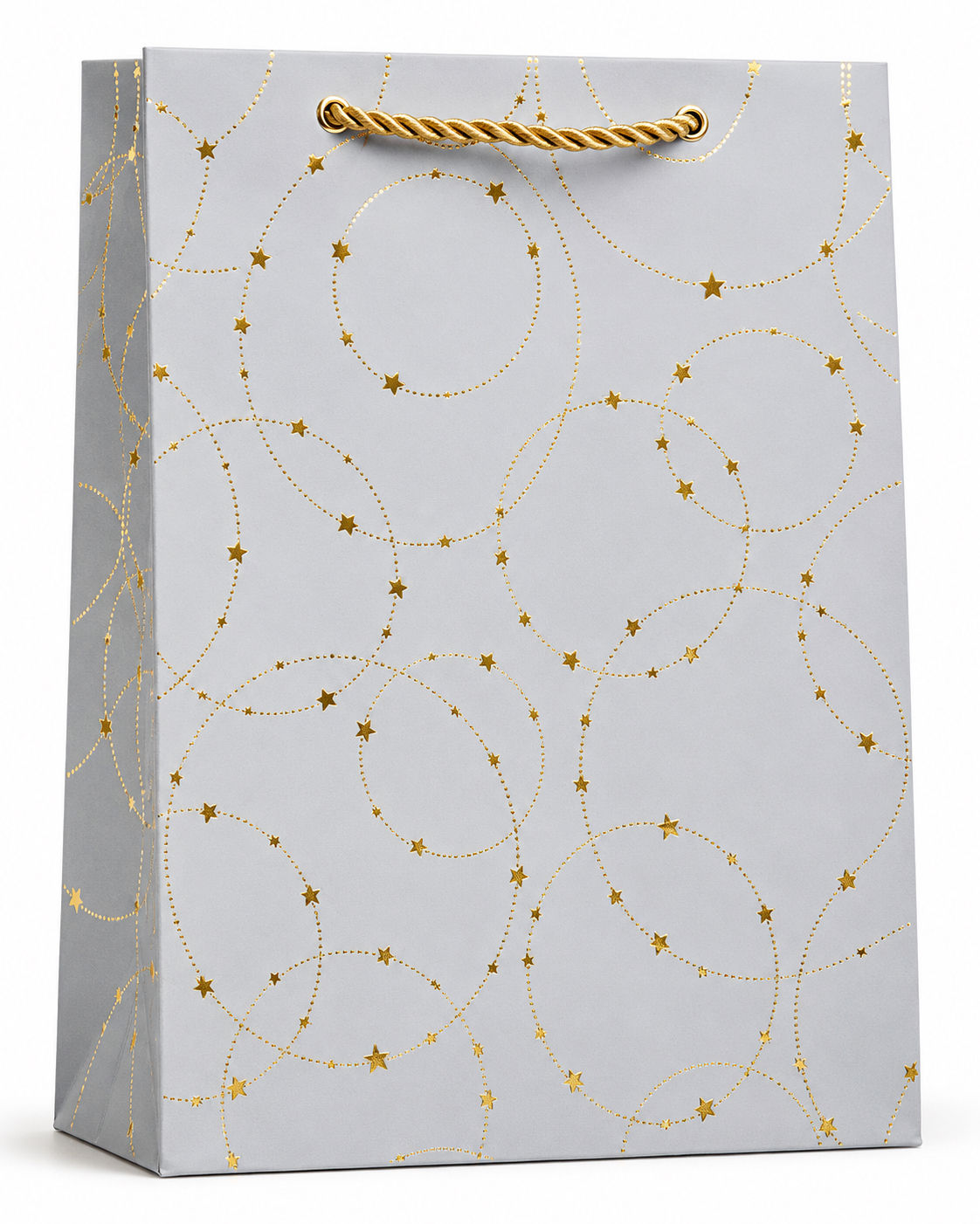 Vibrant Silver Celestial Gift Bag, Small 23x18x10cm