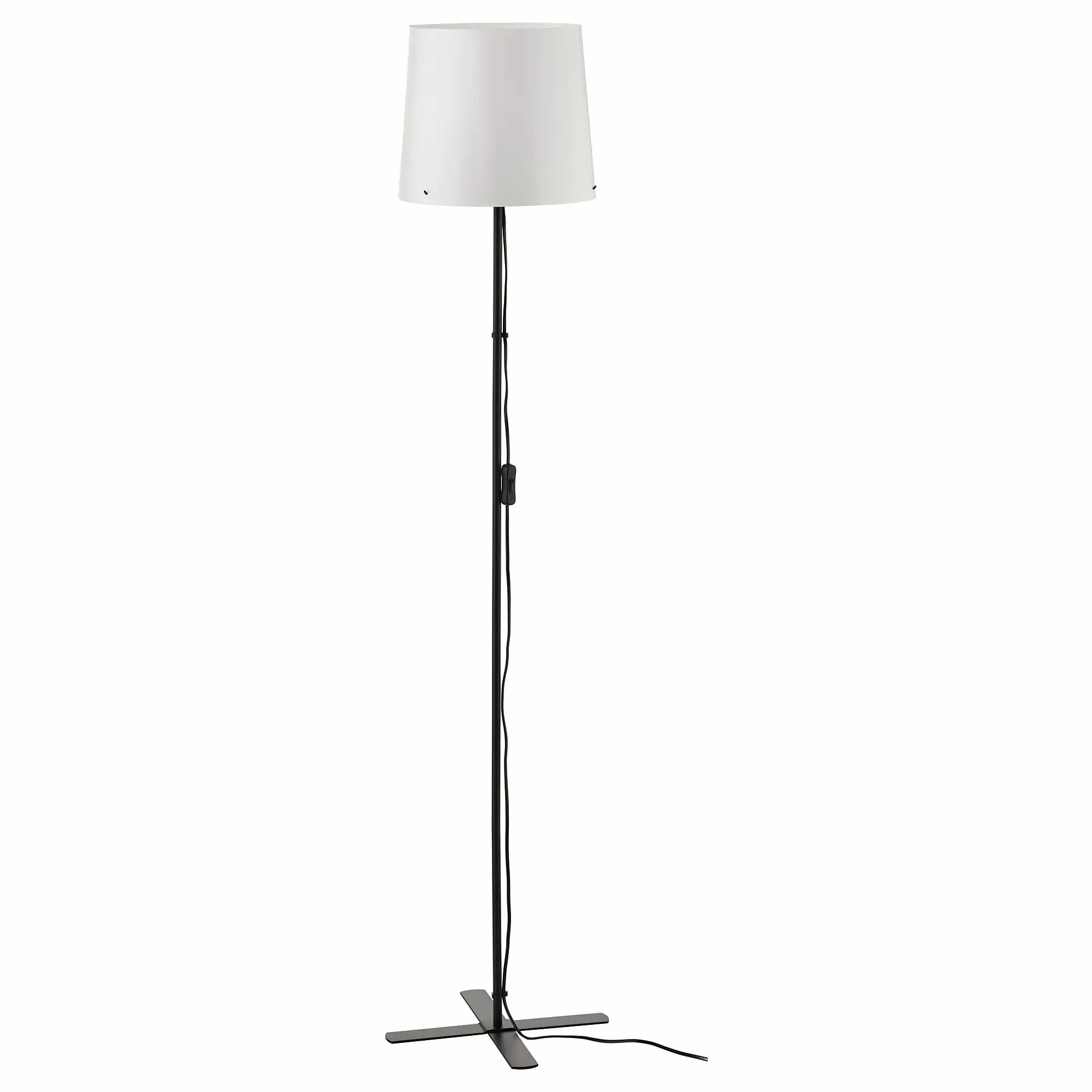 BARLAST Floor Lamp 150 cm, Black/White by IKEA