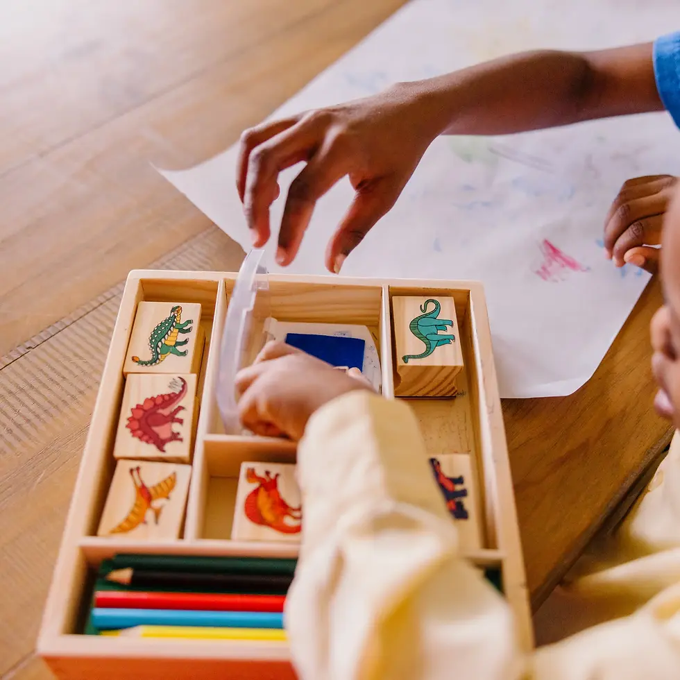 Thumbnail: Wooden Stamp Set - Dinosaurs by Melissa & Doug
