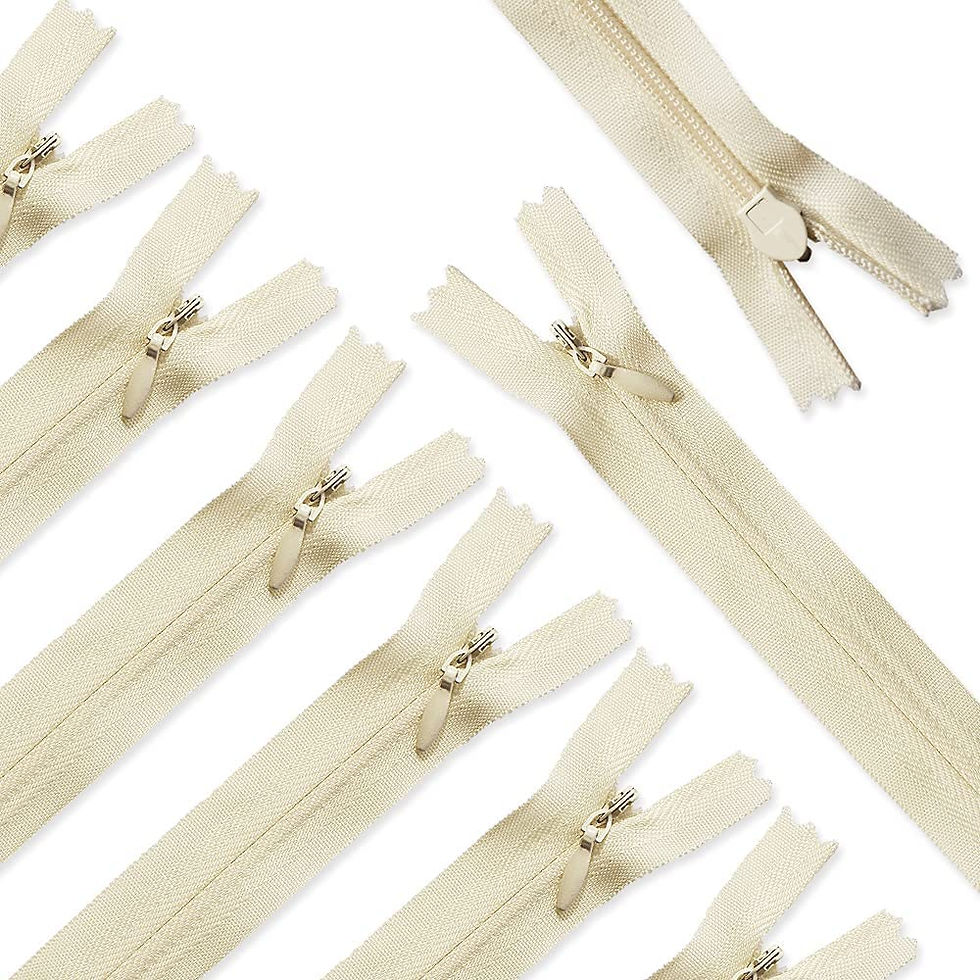 Thumbnail: 20 Inch Nylon Invisible Zippers 6-pack, Biege