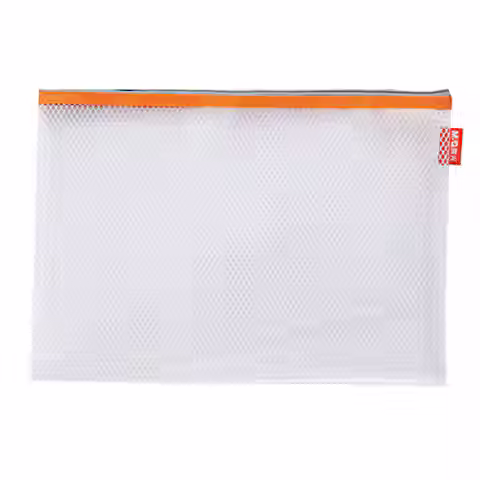 Thumbnail: Gridding Mesh Zip Bag A4 ADMN4282 2-Pack, White by M&G