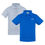 Thumbnail: Slazenger Boys 2 Pack Polo Shirts, Royal Blue/Grey