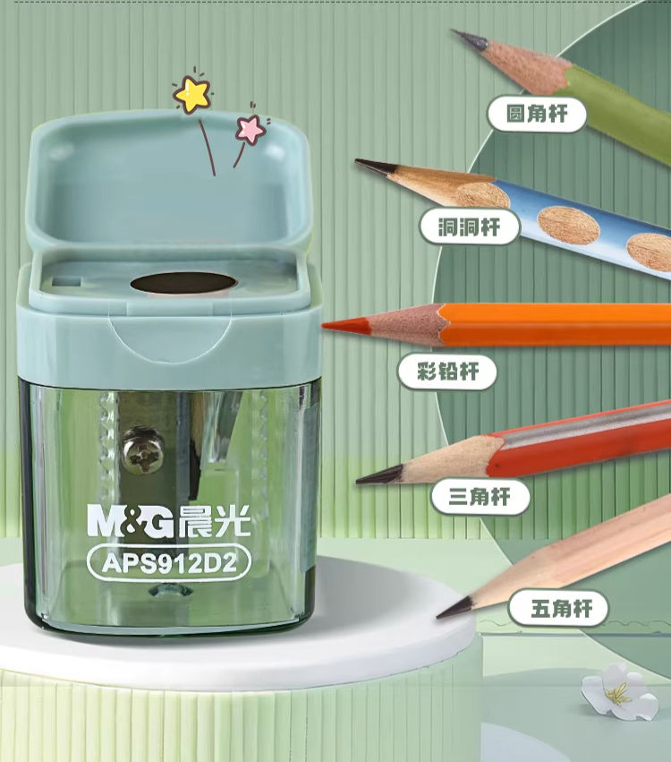 Thumbnail: Mini Storage Pencil Sharpener Continuous Shavings APS912D6 3-Pack by M&G