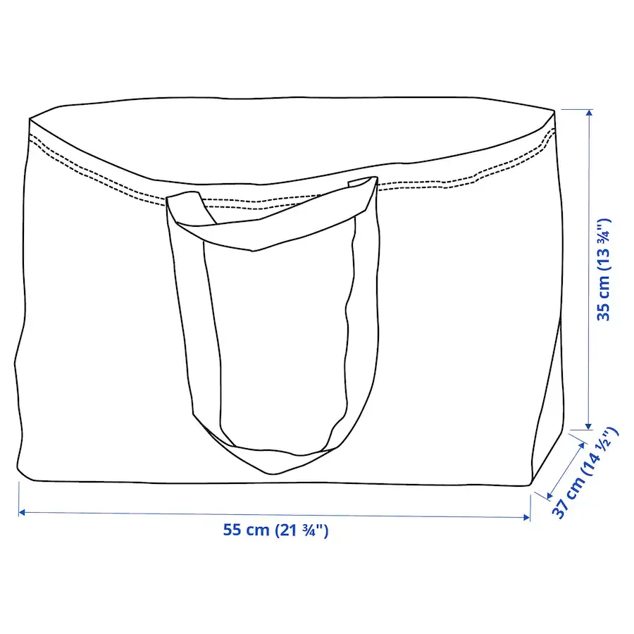 Thumbnail: FRAKTA Carrier Bag, Large, Blue, 2-piece by IKEA