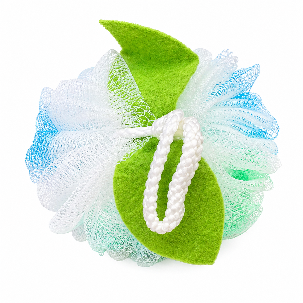 Thumbnail: Apple Shower Puff 2-Piece, Multicolour