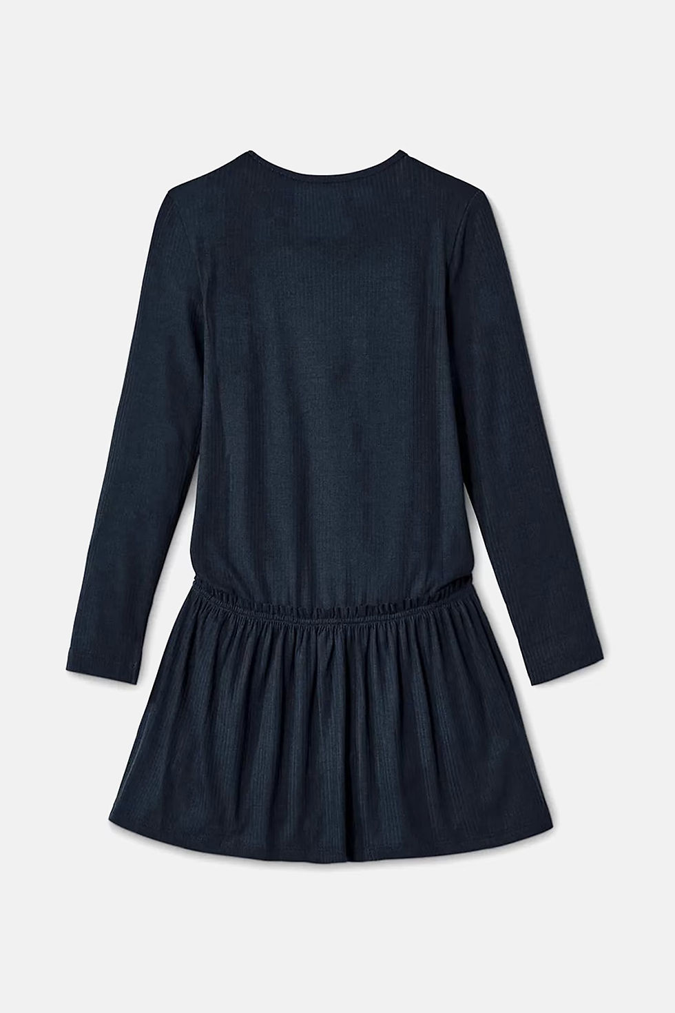 Thumbnail: Girl Long Sleeve Textured Dress, Navy by Tchibo