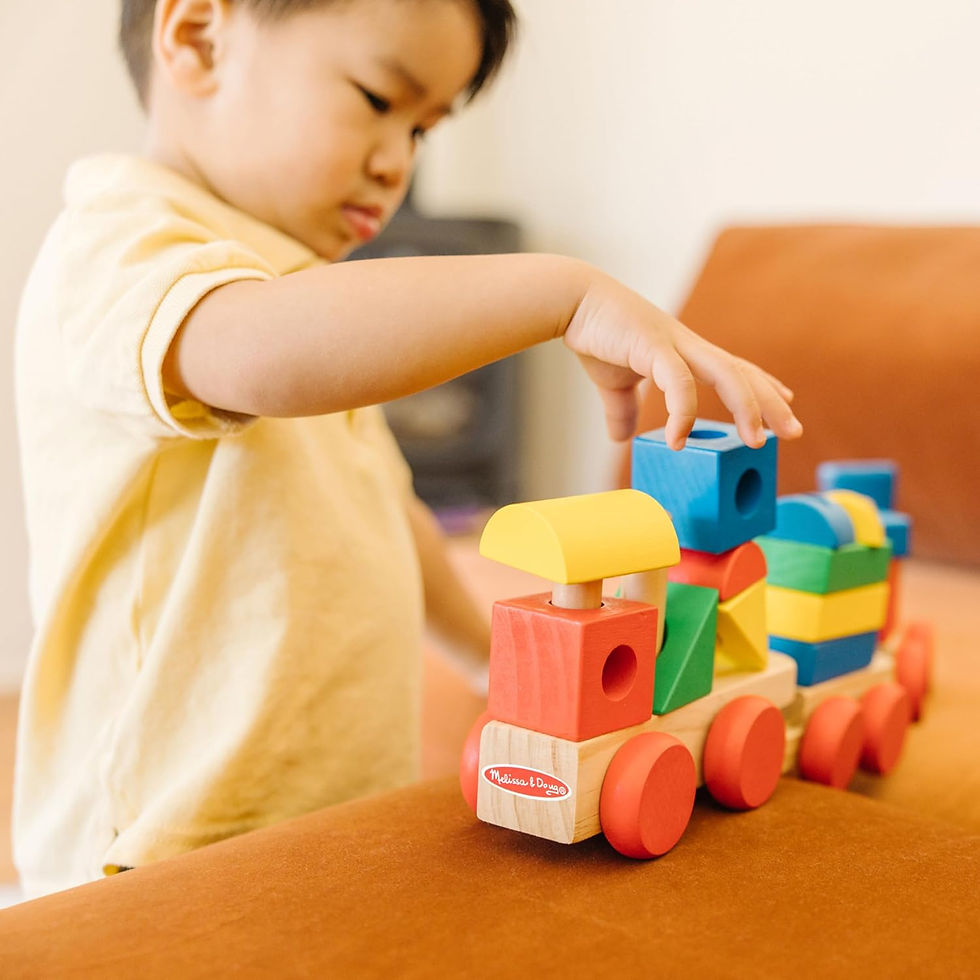 Thumbnail: Stacking Train - Classic Wooden Train Set, 18-Piece by Melissa & Doug