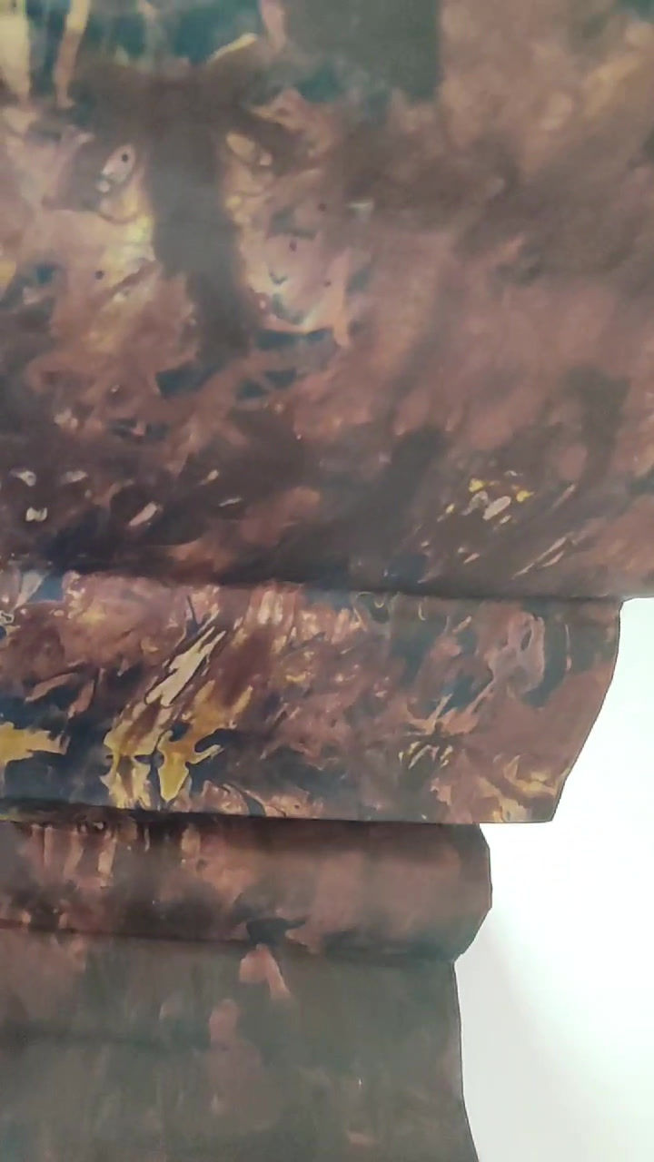 Thumbnail: Authentic Adire Cotton Fabric, Classic Brown Ombre (Approx. 5 Yards)