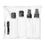 Thumbnail: Travel Bottle Set, Black Caps, 8-Piece by Make Up Accessories