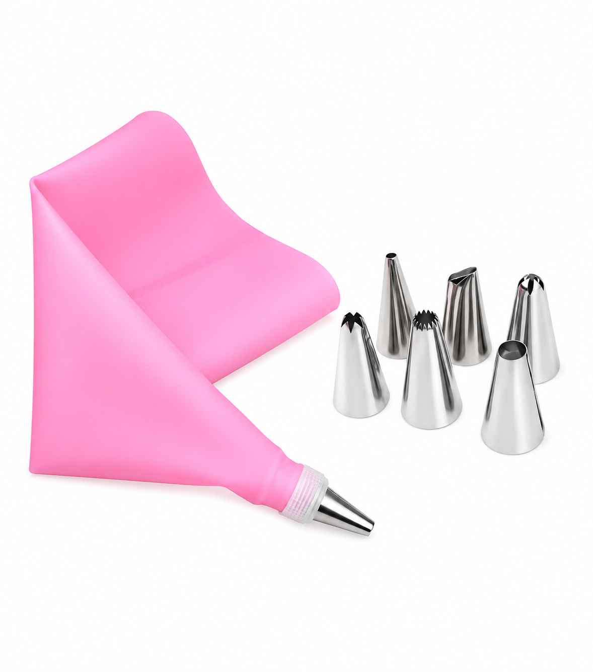 Stainless Steel Pastry Nozzles For Cream Pink by Cool Baby