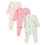 Thumbnail: Baby Girl Safari Sleepsuit 3-Pack by Mothercare