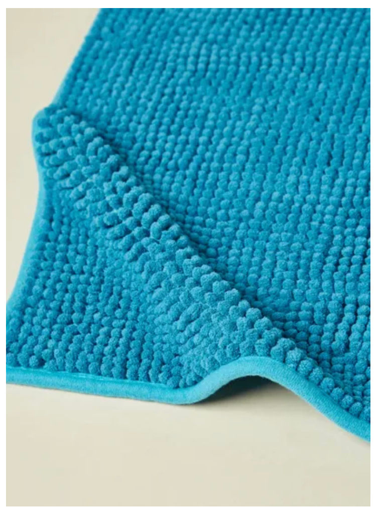 Thumbnail: Extra Soft Chenille Bath Mat 40x60 cm, Blue by Noon East