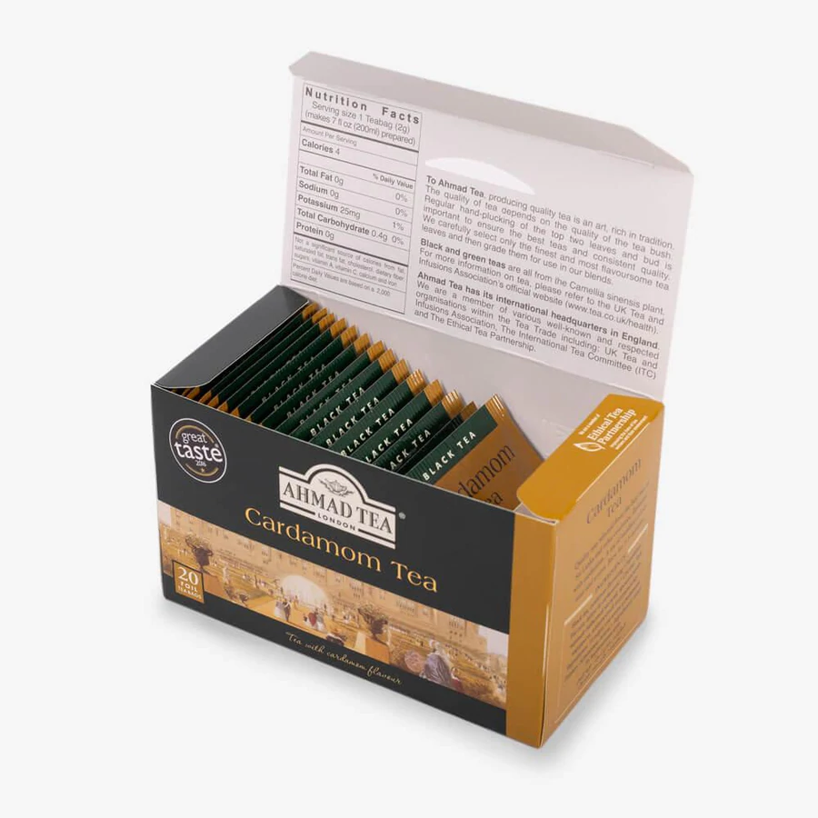 Thumbnail: Cardamom Black Tea, 20 Foil Teabags by Ahmad Tea