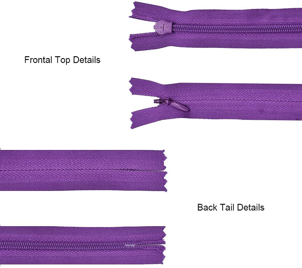 Thumbnail: 22 Inch Nylon Invisible Zippers 6-pack, Purple