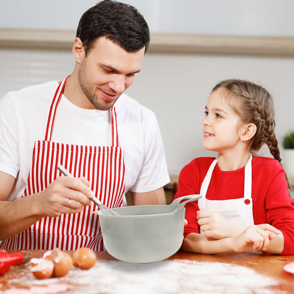 Thumbnail: Stackable Plastic Mixing Bowl Set With Spouts And Pour Handles, Grey by Edge