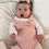 Thumbnail: Pink Soft Knitted Frill Romper and Bodysuit 3 Piece Outfit by George