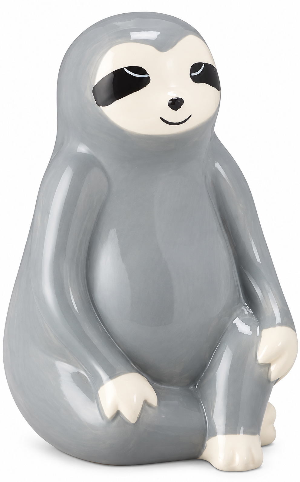Sloth Ceramic Money Bank, Grey by Relaxdays