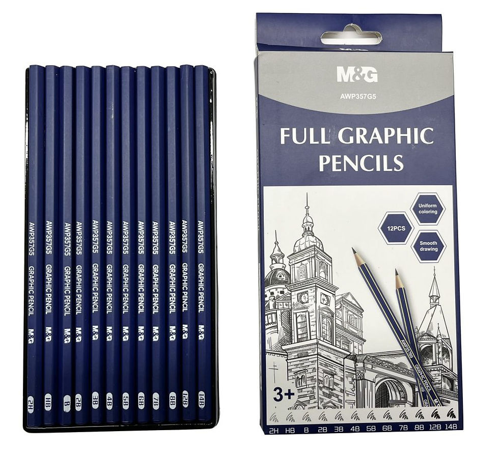 Thumbnail: Full Graphic Pencil Set – 2H to 24B AWP357G5, 12-Pack by M&G