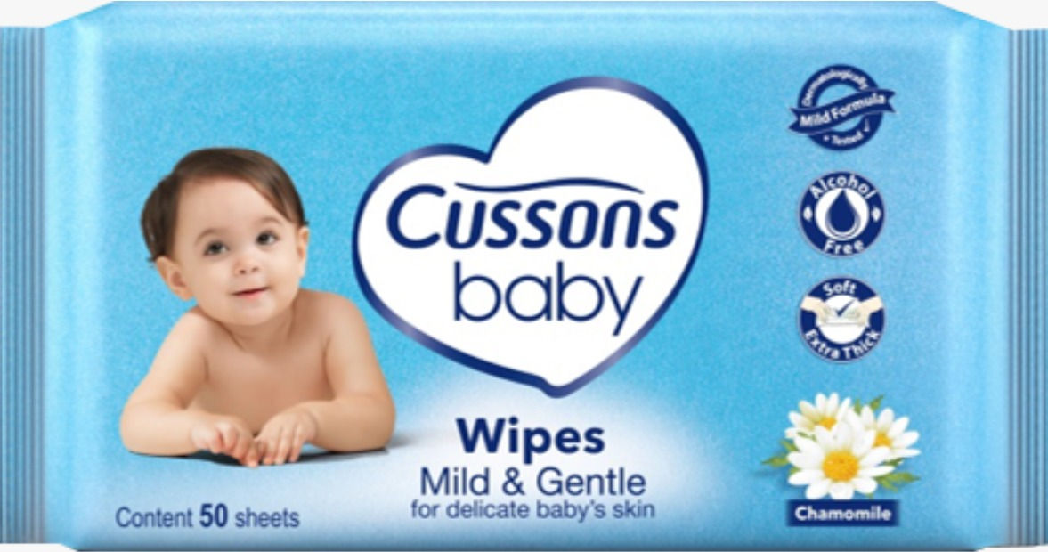 Cussons Baby Mild & Gentle Baby Wipes, Small, 1 X 50-Piece