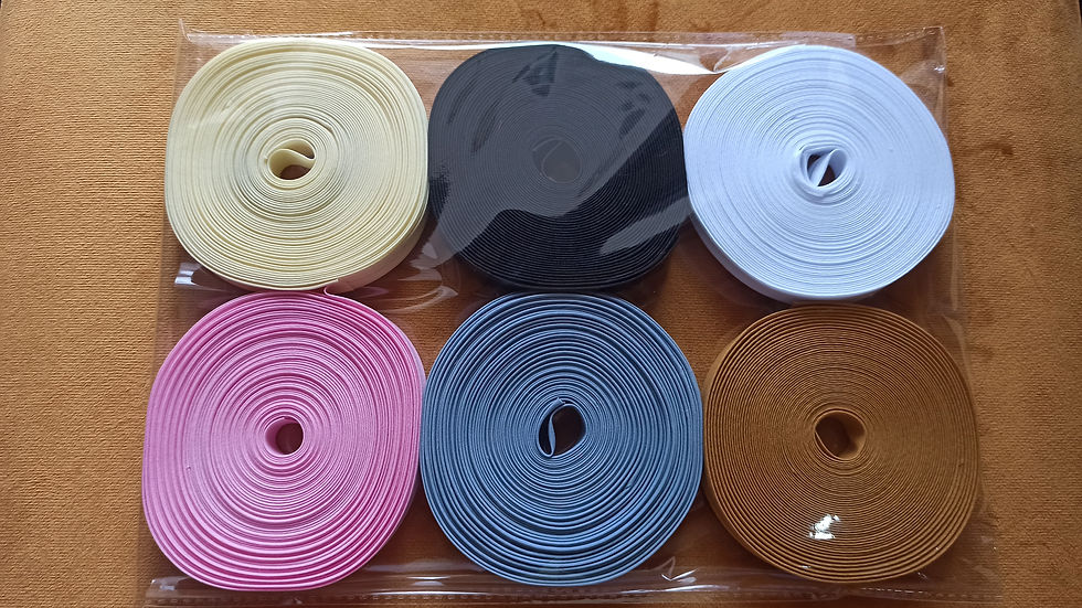 Thumbnail: 12mm 1/2" Bias Binding Tape, 6 Assorted Colours (Soft Palette)