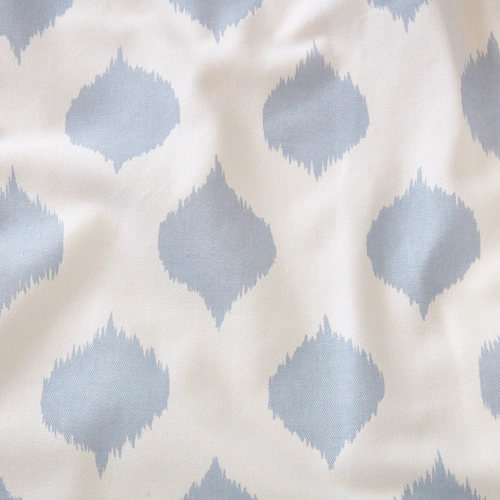Thumbnail: EKSPINNARE Pair of Curtains with Valance, Blue/White by IKEA