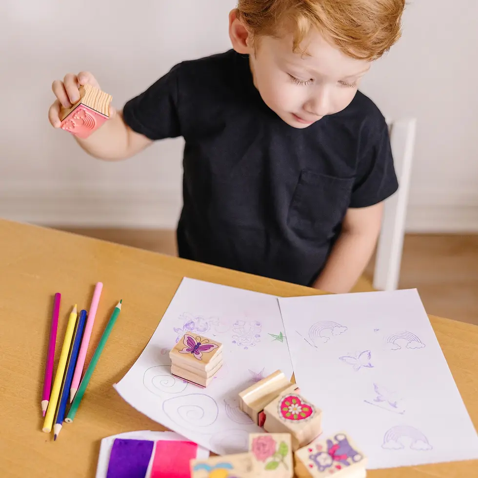Thumbnail: Wooden Stamp Set - Friendship by Melissa & Doug