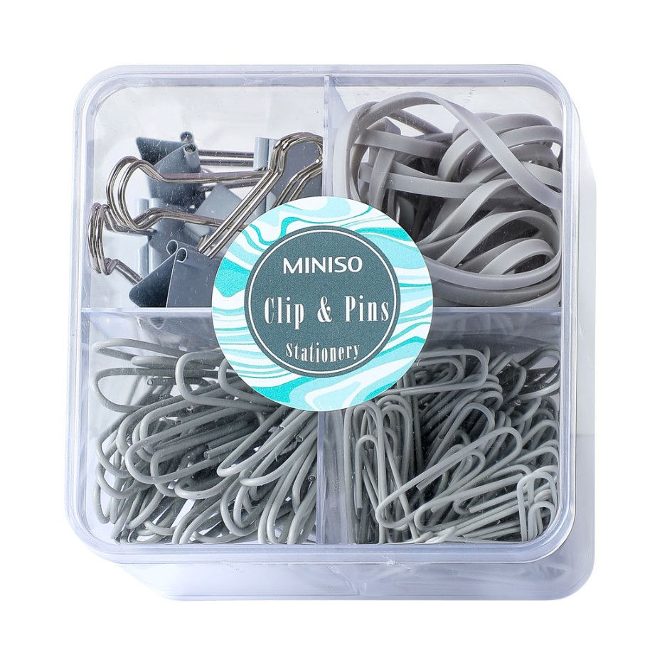 Thumbnail: Office Supplies Set, Grey