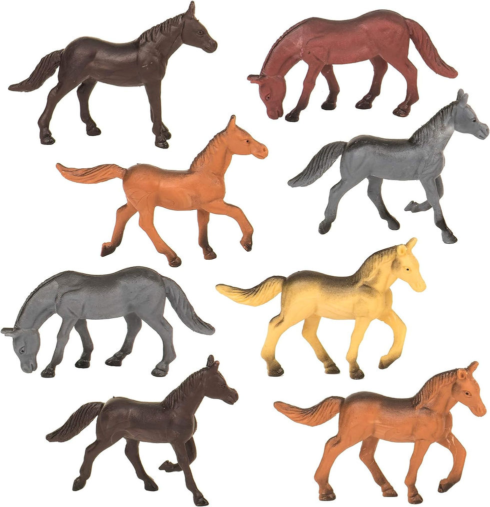 Thumbnail: Assorted Miniature Horse Toys 60-Piece by Terra By Battat