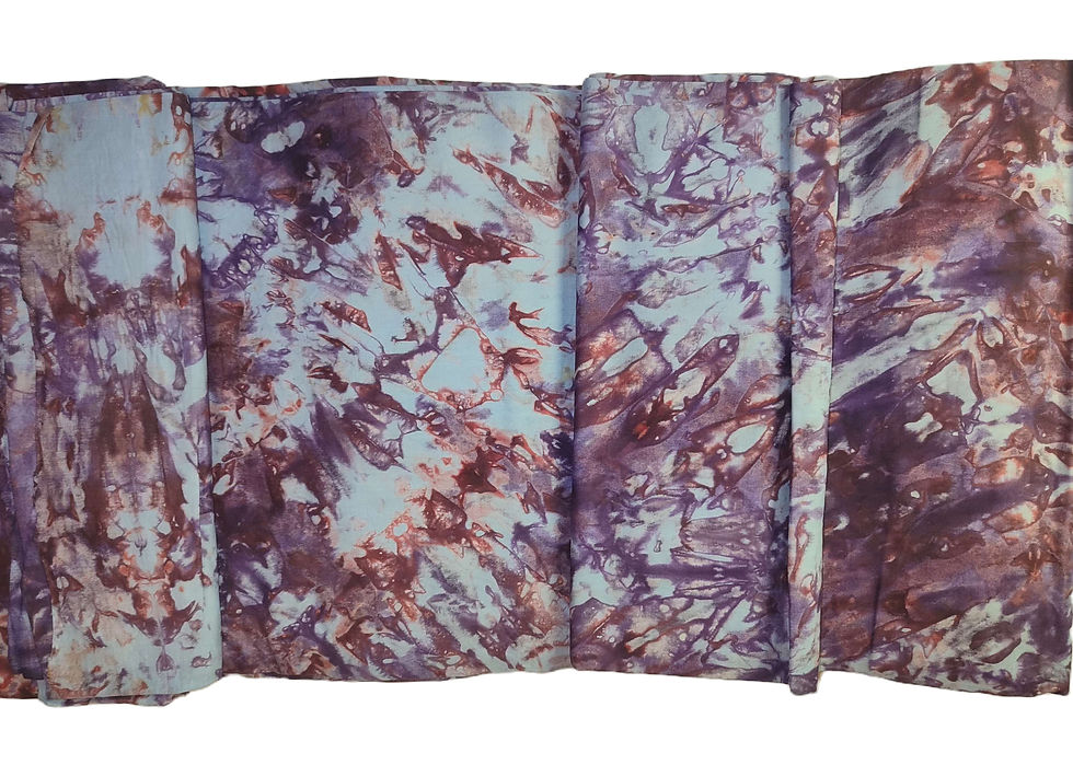 Thumbnail: Authentic Adire Cotton Fabric, Classic Blue Purple (Approx. 5 Yards)