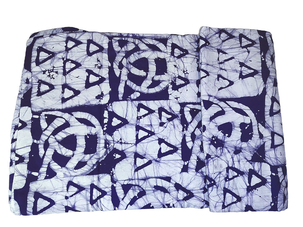 Thumbnail: Handcrafted Batik Cotton Fabric, Premium Soft-Touch Purple (Approx. 5 Yards)