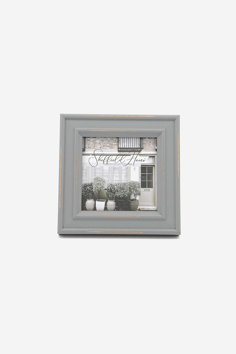 Thumbnail: Wood Collection Photo Frame 4 x 4, Rustic-Grey by Sheffield Home