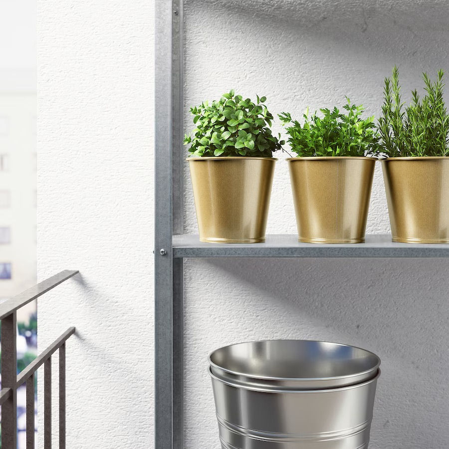 Thumbnail: DAIDAI Plant Pot/ Utensil Holder 12cm, Brass by IKEA