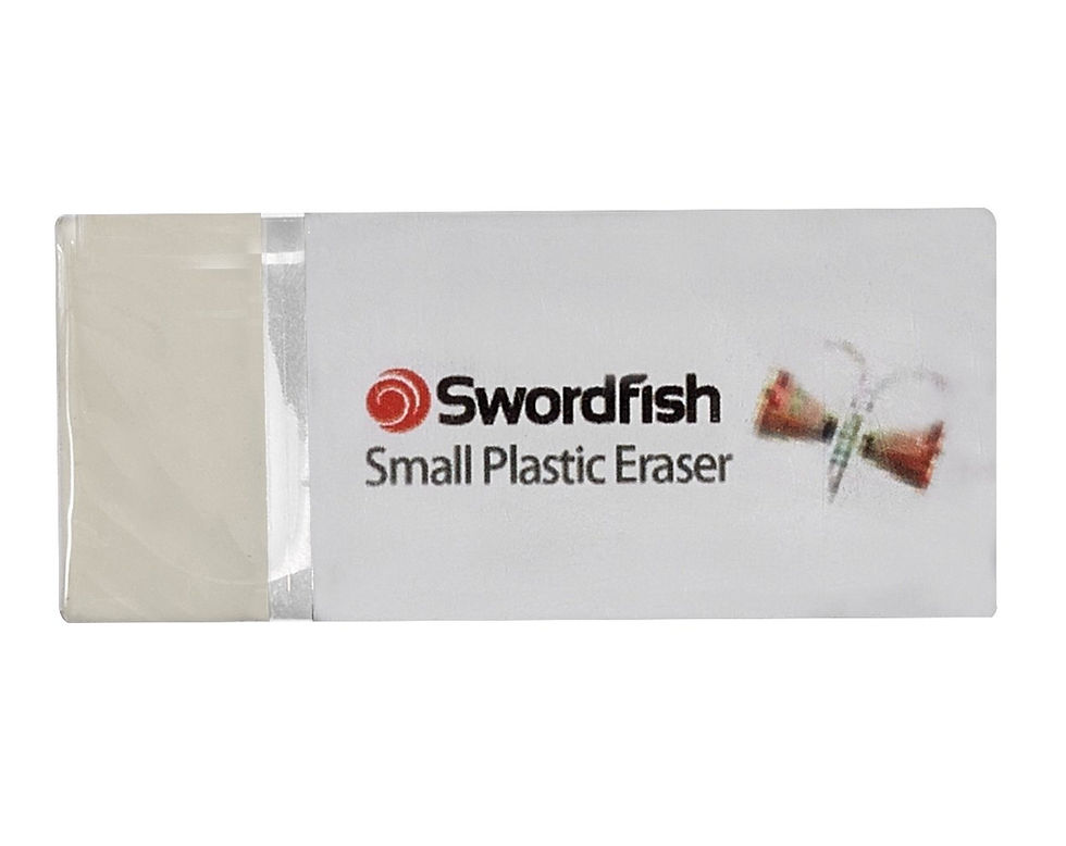 Thumbnail: Swordfish Small Plastic Eraser Ref: 40276, White by Snopake