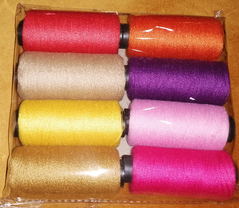 Thumbnail: 8 Large Spools of Polyester Thread, Vibrant Colours by MH