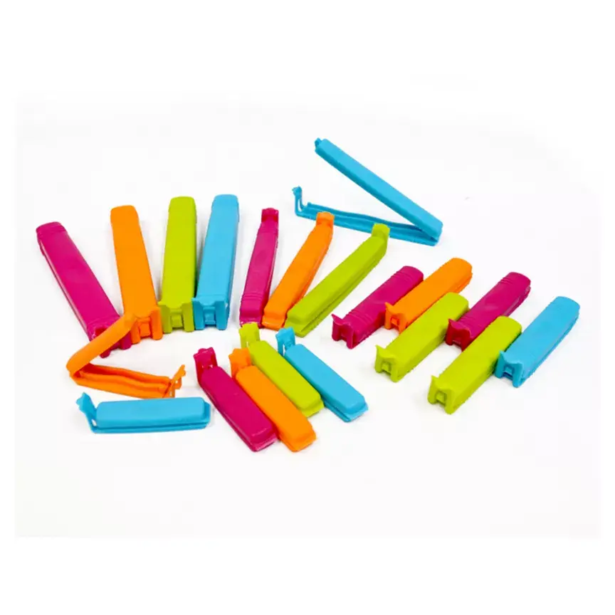 20 Assorted Colours Bag Clips by George Home